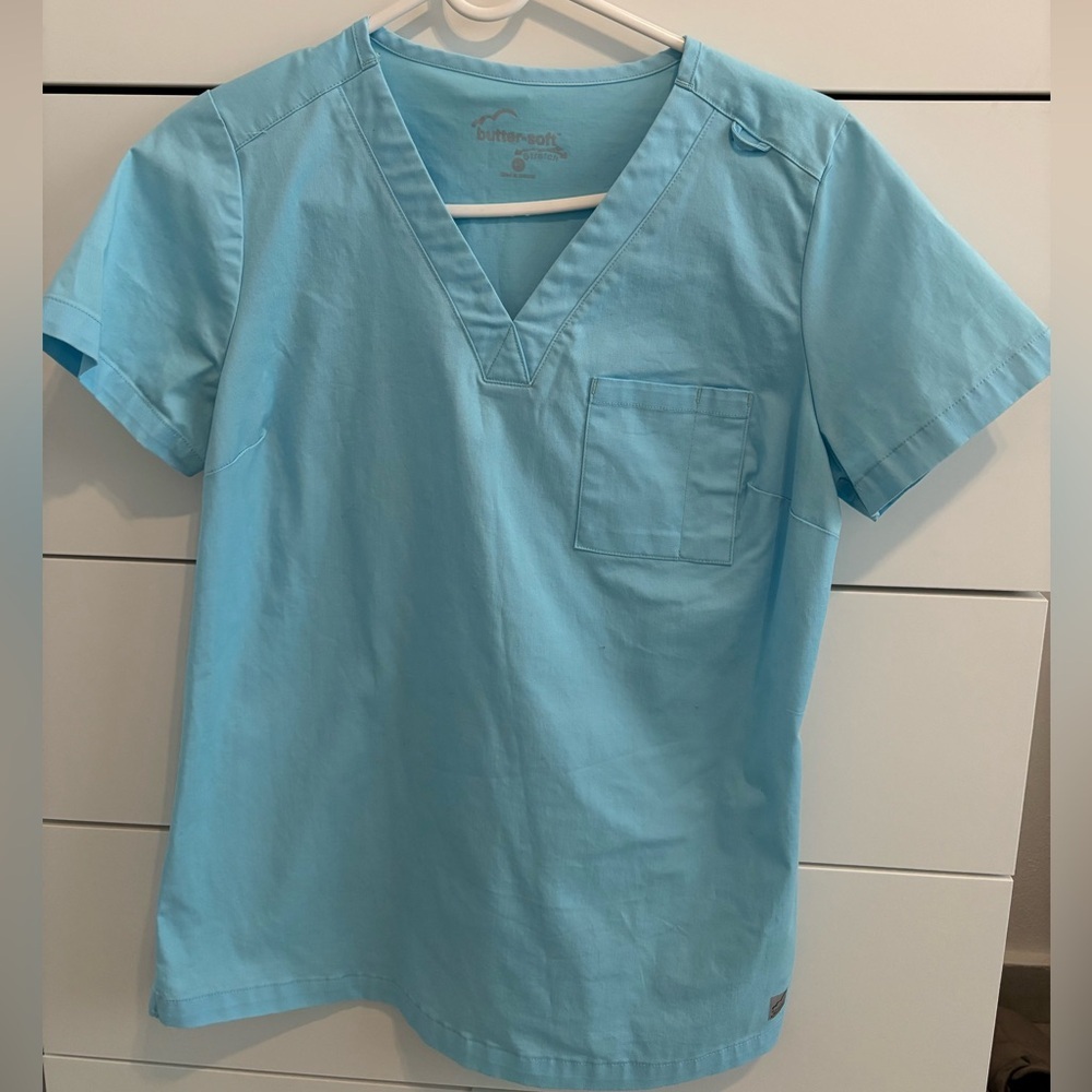 ButterSoft Scrubs Set Blue XS Top / Small Jogger Pants